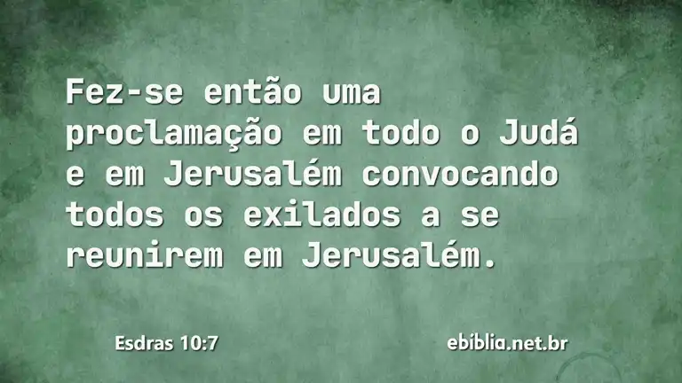 Esdras 10:7