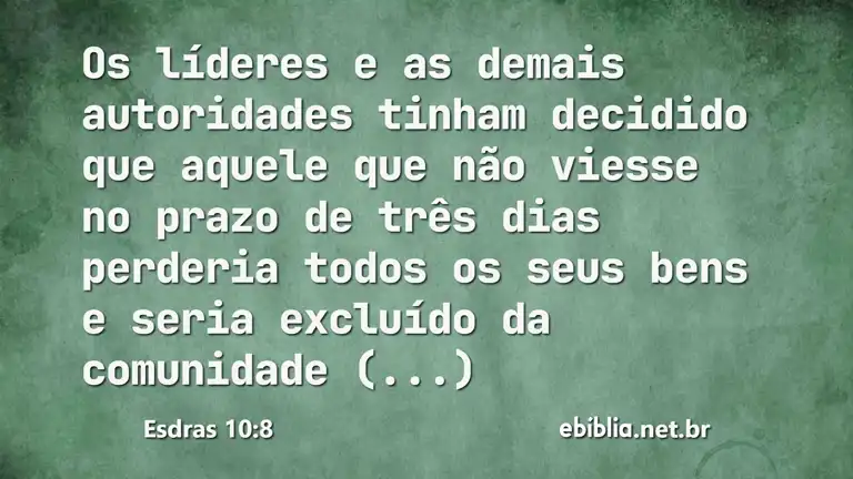 Esdras 10:8