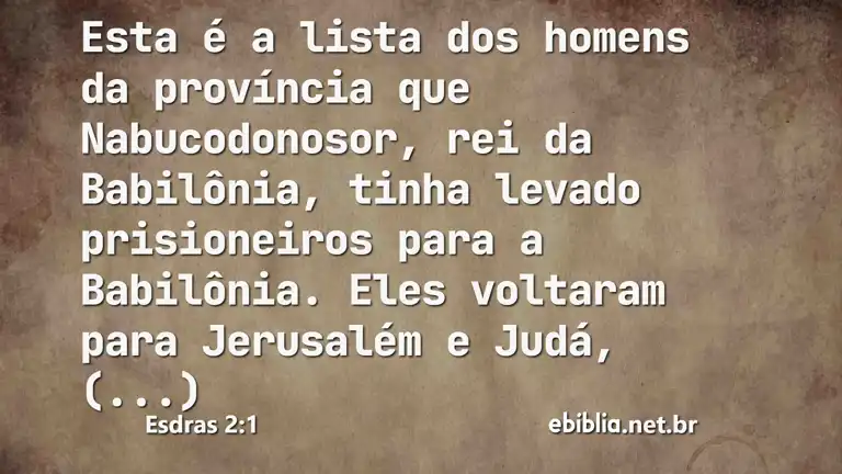 Esdras 2:1