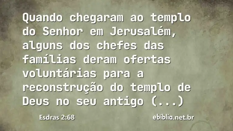 Esdras 2:68