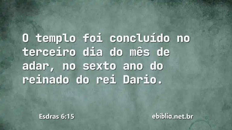 Esdras 6:15