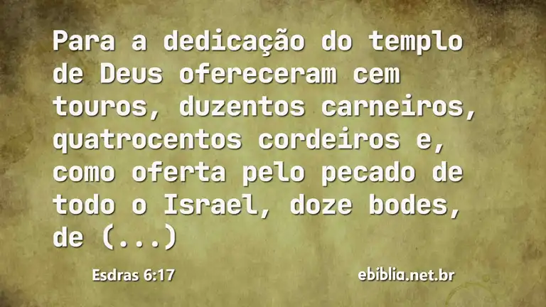 Esdras 6:17