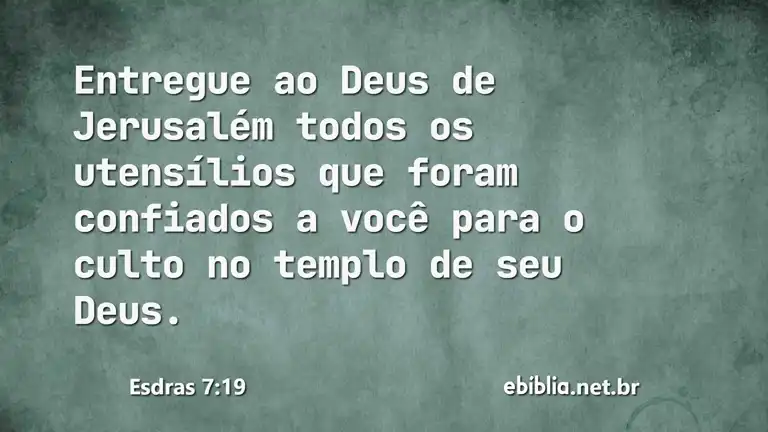 Esdras 7:19