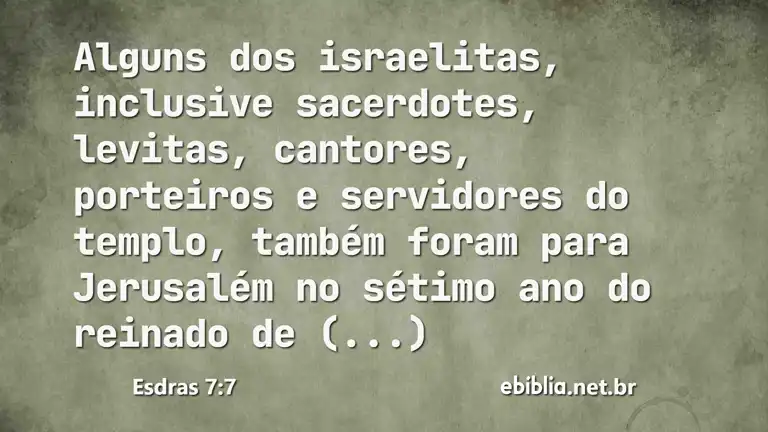 Esdras 7:7