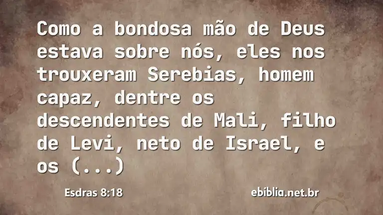 Esdras 8:18