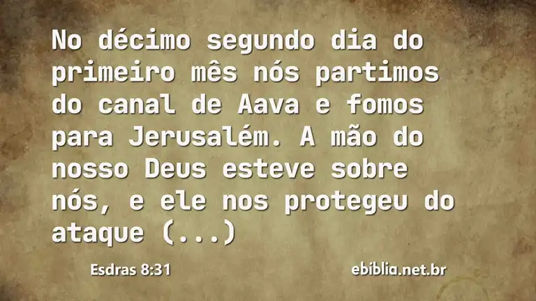 Esdras 8:31