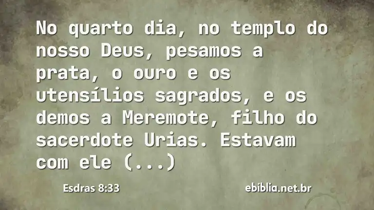 Esdras 8:33