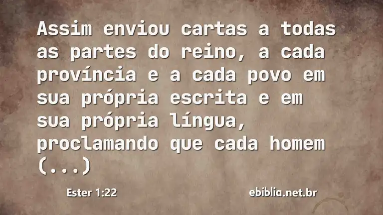 Ester 1:22