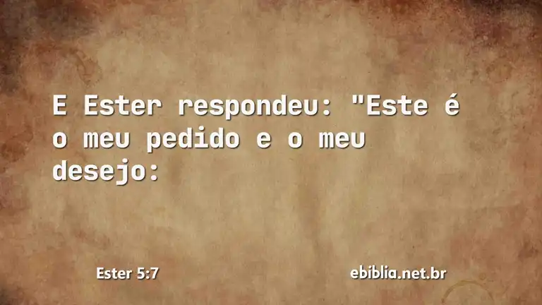 Ester 5:7