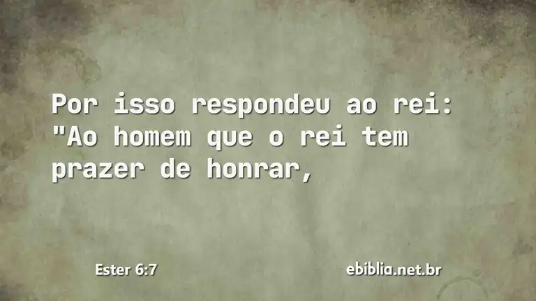 Ester 6:7