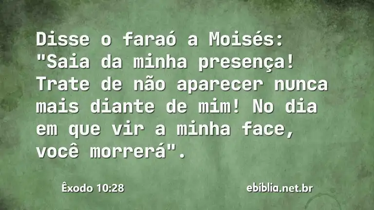 Êxodo 10:28