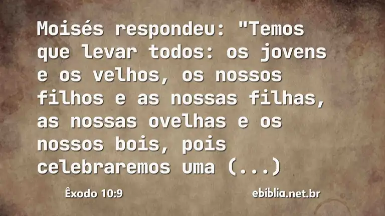 Êxodo 10:9