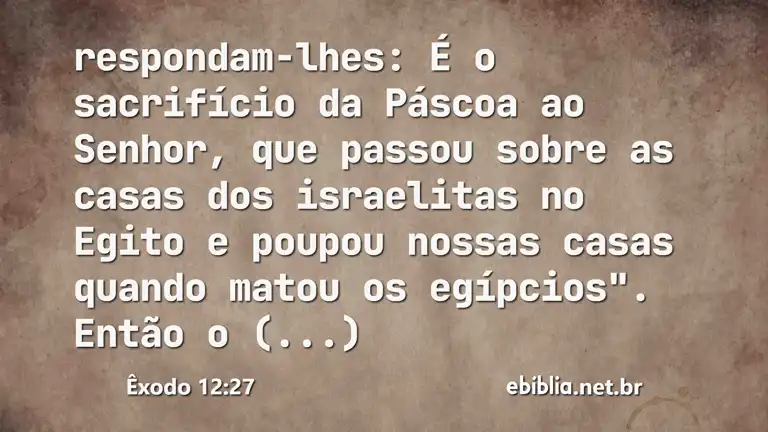 Êxodo 12:27