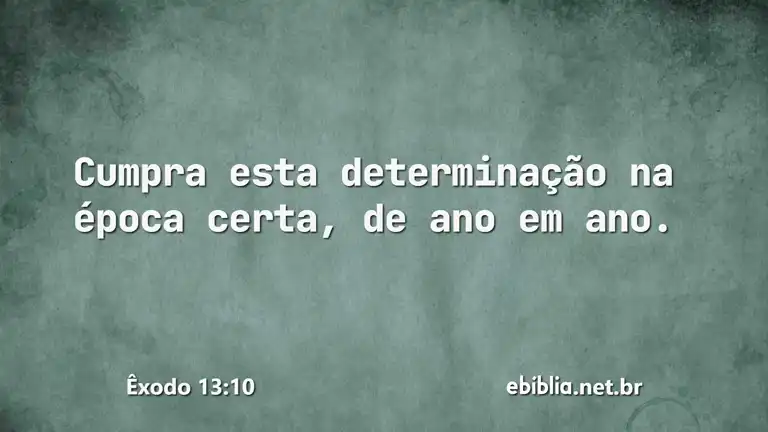 Êxodo 13:10