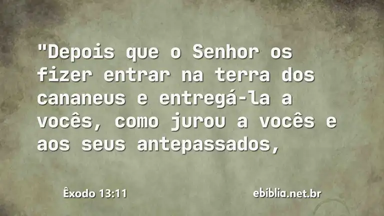 Êxodo 13:11