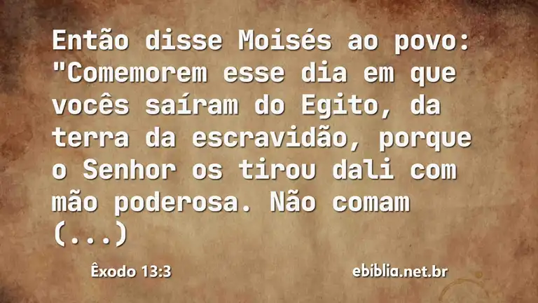 Êxodo 13:3