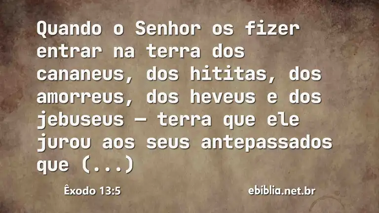 Êxodo 13:5