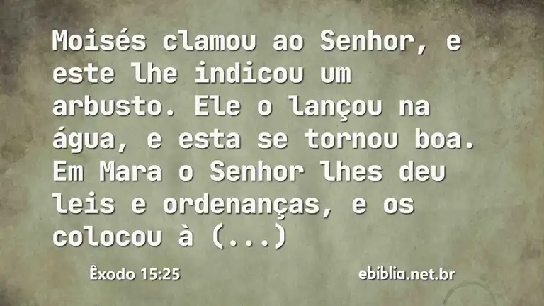 Êxodo 15:25