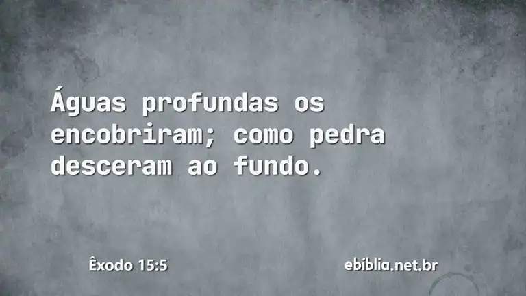 Êxodo 15:5