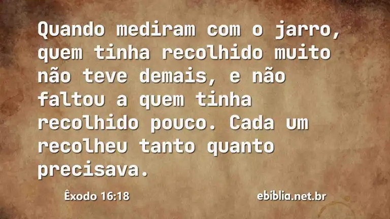 Êxodo 16:18