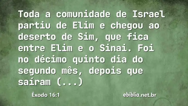 Êxodo 16:1