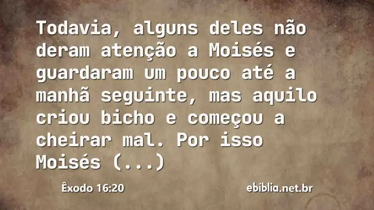 Êxodo 16:20