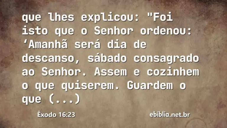 Êxodo 16:23