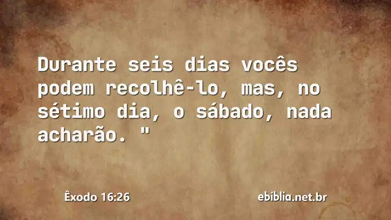 Êxodo 16:26