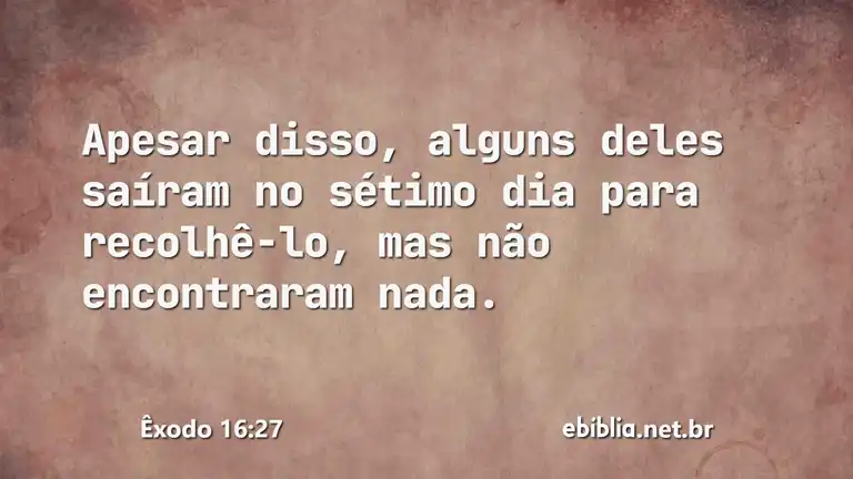 Êxodo 16:27