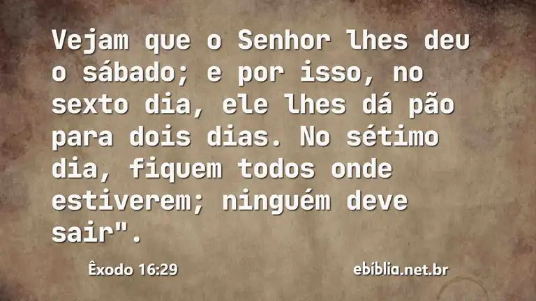 Êxodo 16:29