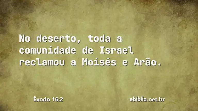 Êxodo 16:2