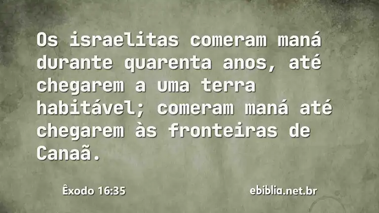 Êxodo 16:35