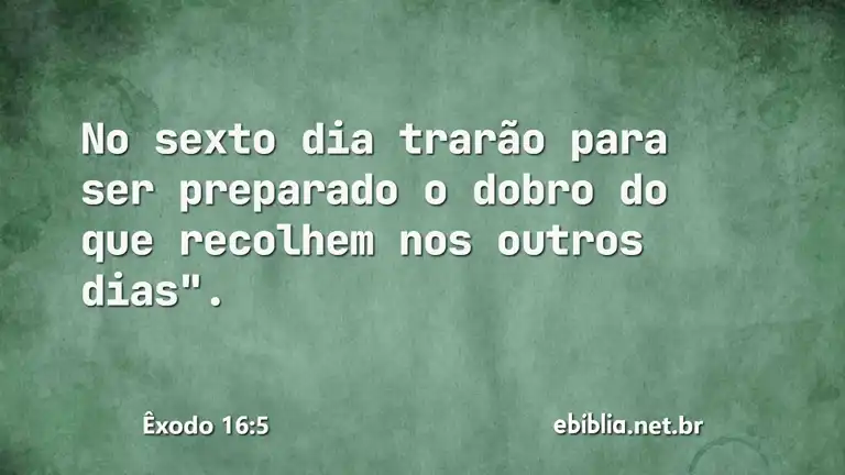 Êxodo 16:5