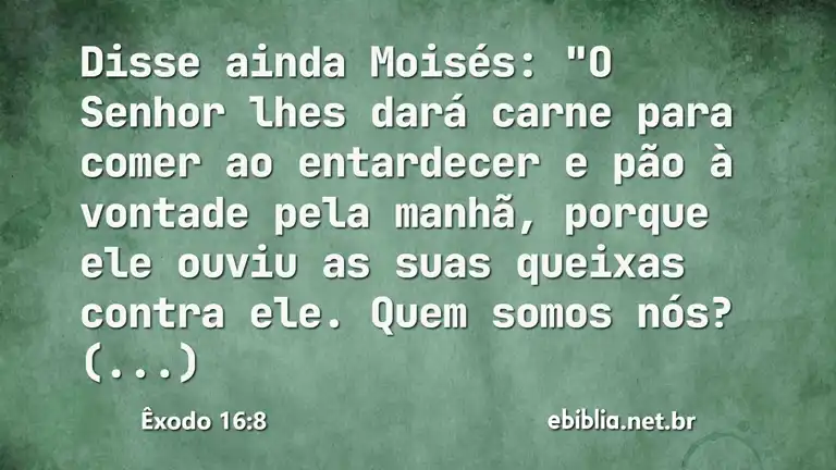 Êxodo 16:8