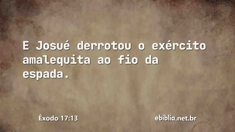 Êxodo 17:13