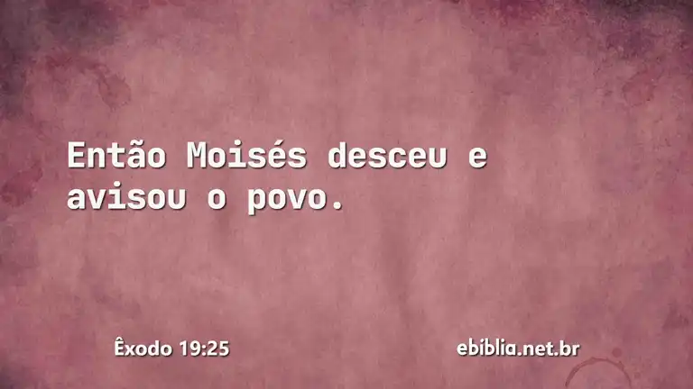 Êxodo 19:25