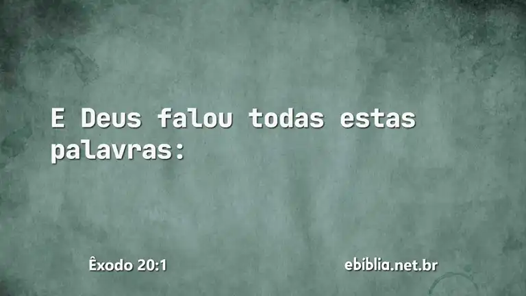 Êxodo 20:1