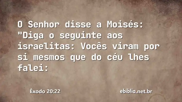 Êxodo 20:22