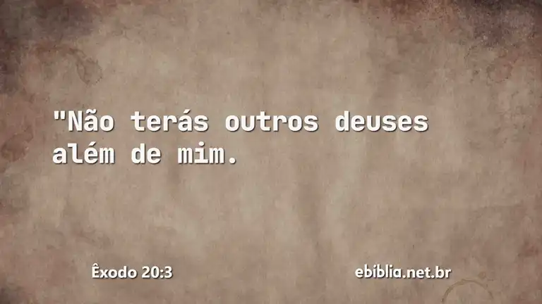 Êxodo 20:3