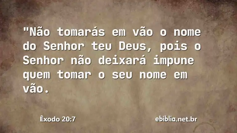 Êxodo 20:7