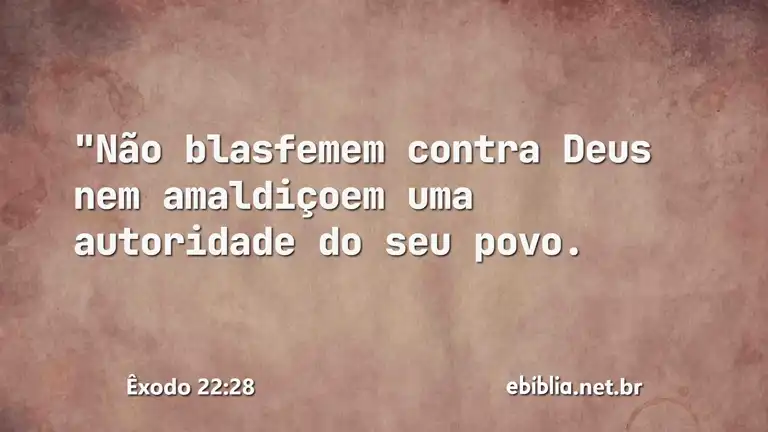 Êxodo 22:28