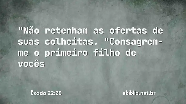 Êxodo 22:29