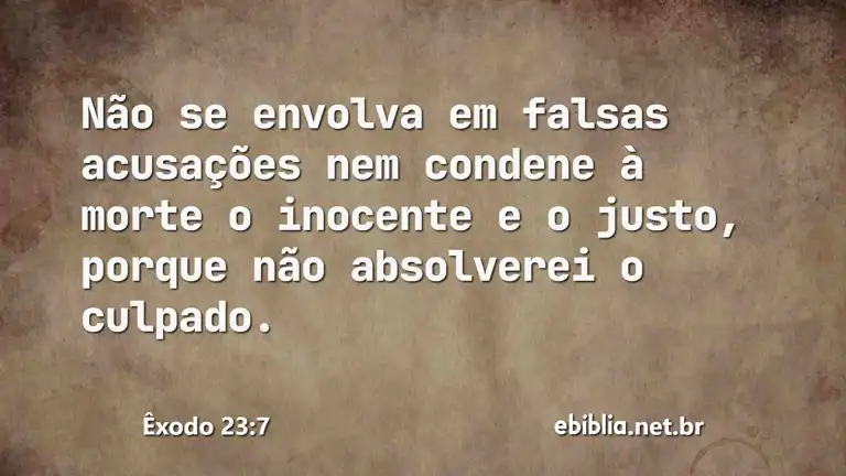 Êxodo 23:7