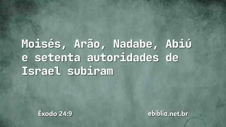 Êxodo 24:9