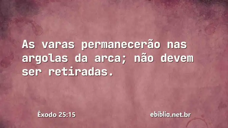 Êxodo 25:15