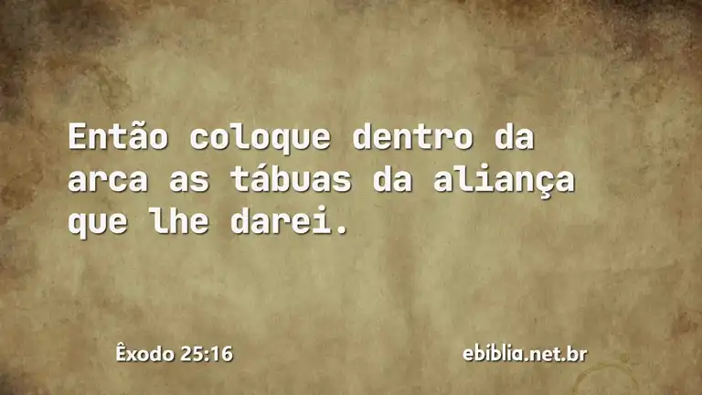 Êxodo 25:16