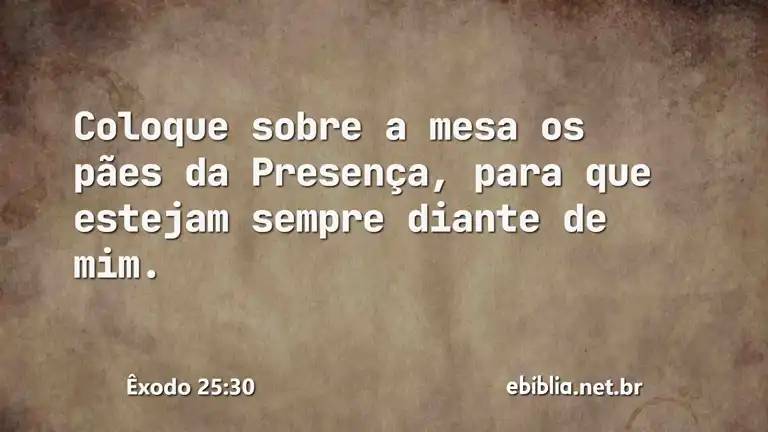 Êxodo 25:30