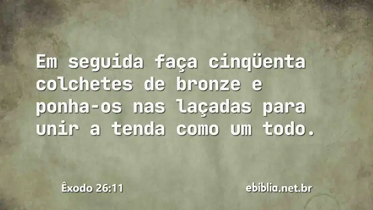 Êxodo 26:11