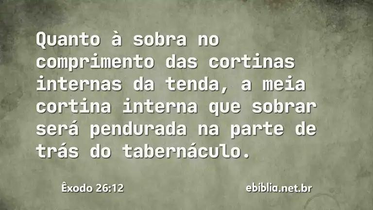 Êxodo 26:12