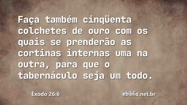 Êxodo 26:6